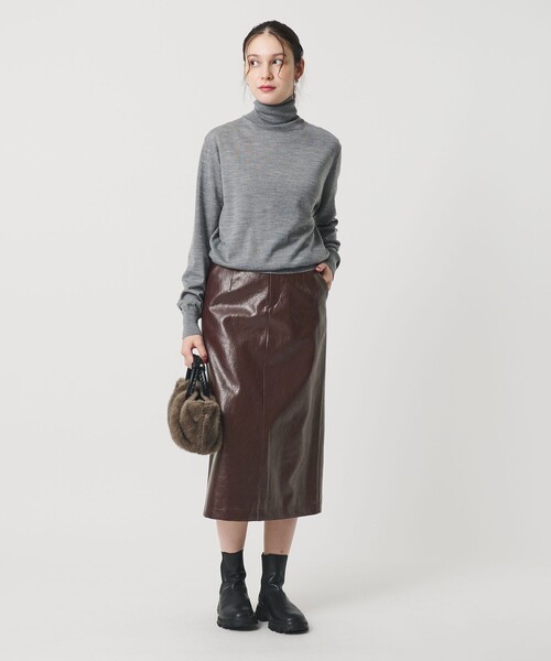 セール】レザーライク Aラインスカート（スカート）｜BEAUTY&YOUTH