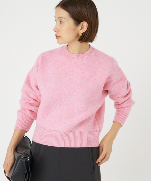 IENA(イエナ)の「イタリアンラムクループルオーバー(ニット/セーター・レディース・ブラウン系その他/ピンク・FREE)」の2枚目の写真