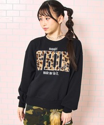 ANAP GｉRL（アナップガール）の「アニマルファー ワッペン クロップド スウェット（スウェット・キッズ）」