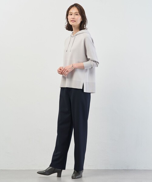 J.PRESS Ladies(J.プレス レディス)の「Smooth ニット パーカー(ニット/セーター・レディース・ライトグレー系/サックスブルー系/ピンク系/ネイビー系・SMALL)」の11枚目の写真