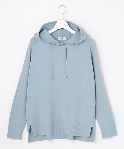 J.PRESS Ladies(J.プレス レディス)の「Smooth ニット パーカー(ニット/セーター・レディース・ライトグレー系/サックスブルー系/ピンク系/ネイビー系・SMALL)」の16枚目の写真