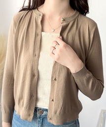 どんなコーデにもすっとなじむ一枚◎触り心地も良し♪クルーネックニットカーディガン