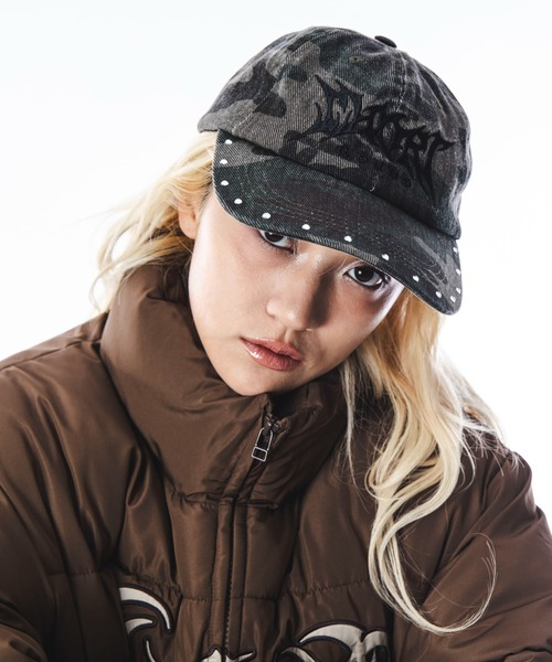 SHORT ROUND（ショートラウンド）の「SHORT ROUND/ラインストーンキャップ（キャップ・レディース・スミクロ/その他1・FREE）」の2枚目の写真