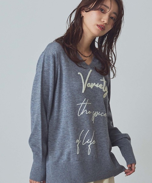 ちり　Gニット antiqua（アンティカ） ニット セーター シアーニット レディース