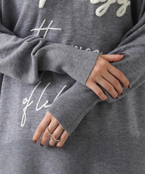 【未使用タグ付き】ヨーコチャン　セーター　ニット　スウェット　刺繍　ウール ニット セーター POLO CHAMPS(ポロチャンプス)/ポロチャンプス 別注