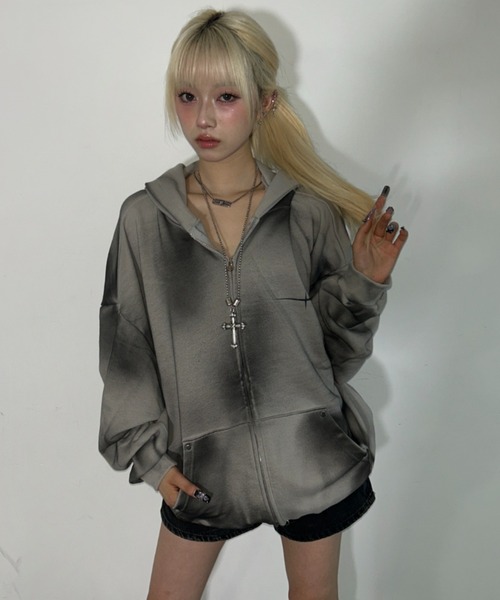 A'GEM/9 × .kom 『ARULE/アルール』Spray Zip Hoodie/スプレージップ