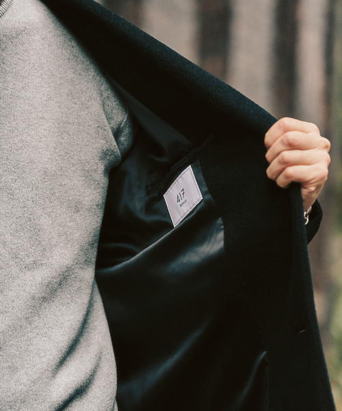 417 EDIFICE（フォーワンセブンエディフィス）の「ウールミックスチェスターコート（チェスターコート・メンズ・ブラック/グレー/ネイビー・SMALL/MEDIUM/LARGE）」の5枚目の写真