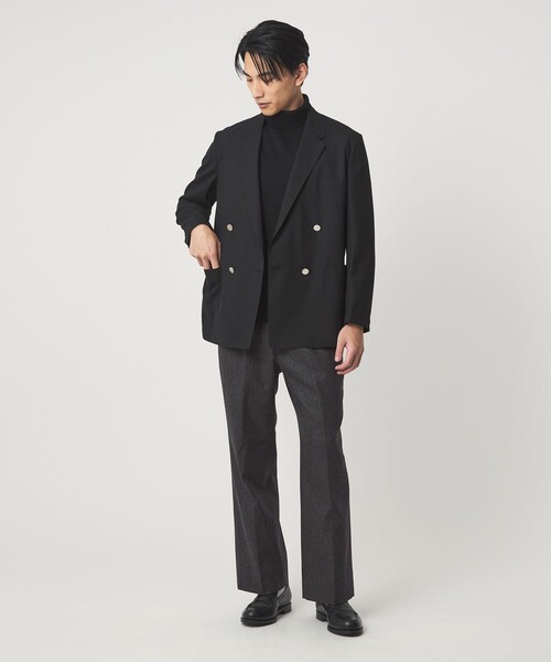 green label relaxing(グリーンレーベルリラクシング)の「DC W/N 2プリーツ ワイド スラックス(スラックス・メンズ・ダークブラウン/ダークグレー・S/L/XL/M)」の3枚目の写真