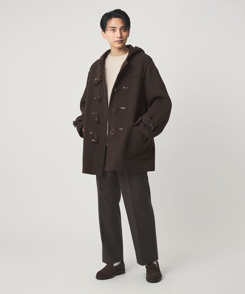 green label relaxing(グリーンレーベルリラクシング)の「DC W/N 2プリーツ ワイド スラックス(スラックス・メンズ・ダークブラウン/ダークグレー・S/L/XL/M)」の6枚目の写真