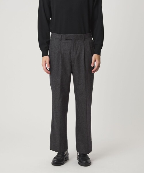 green label relaxing(グリーンレーベルリラクシング)の「DC W/N 2プリーツ ワイド スラックス(スラックス・メンズ・ダークブラウン/ダークグレー・S/L/XL/M)」の7枚目の写真