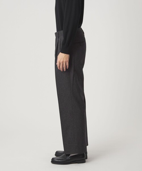 green label relaxing(グリーンレーベルリラクシング)の「DC W/N 2プリーツ ワイド スラックス(スラックス・メンズ・ダークブラウン/ダークグレー・S/L/XL/M)」の8枚目の写真