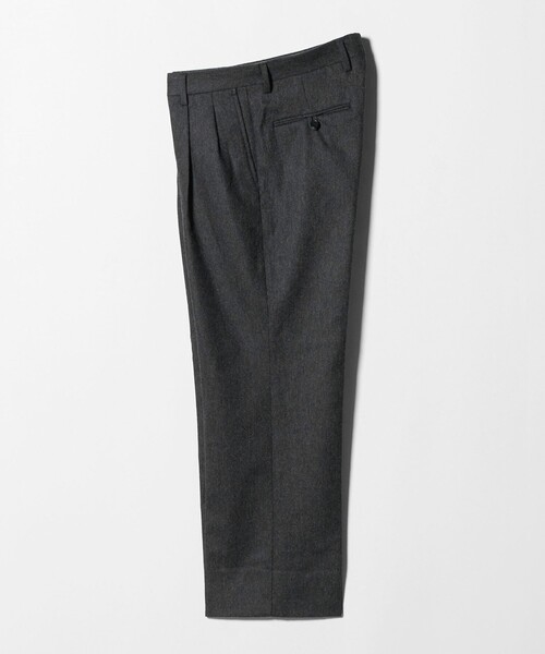 green label relaxing(グリーンレーベルリラクシング)の「DC W/N 2プリーツ ワイド スラックス(スラックス・メンズ・ダークブラウン/ダークグレー・S/L/XL/M)」の10枚目の写真