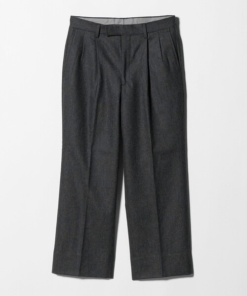 green label relaxing(グリーンレーベルリラクシング)の「DC W/N 2プリーツ ワイド スラックス(スラックス・メンズ・ダークブラウン/ダークグレー・S/L/XL/M)」の11枚目の写真