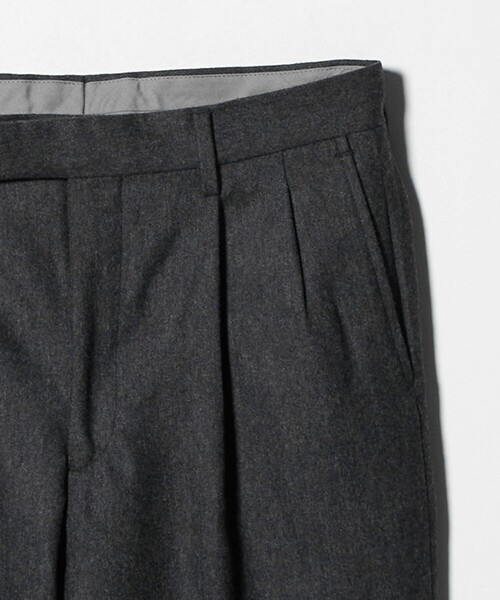 green label relaxing(グリーンレーベルリラクシング)の「DC W/N 2プリーツ ワイド スラックス(スラックス・メンズ・ダークブラウン/ダークグレー・S/L/XL/M)」の13枚目の写真