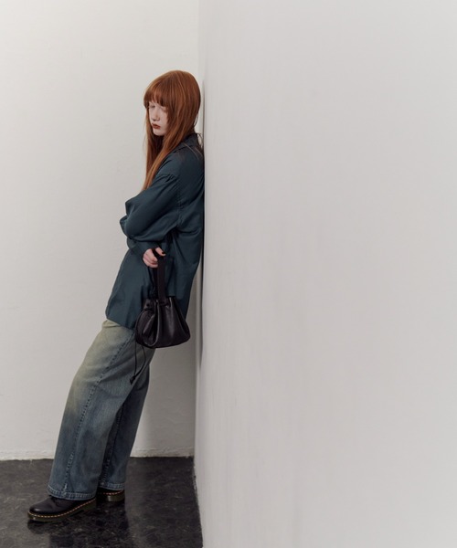 ONE.(ワンドット)の「【ONE. /ワンドット】/ One-handle leather handbag / 撥水レザー(ハンドバッグ・レディース・ブラック・FREE)」の5枚目の写真