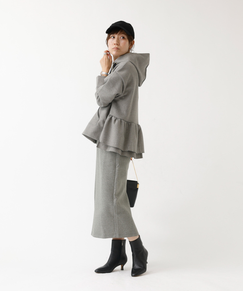 DESIGNWORKS（デザインワークス）の「【セットアップ対応】ダブルエアータイトスカート（スカート・レディース・ブラック/グレー・フリー）」の7枚目の写真