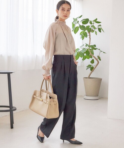 MILOS(ミロス)の「【SHIPS別注】MILOS: 金具付き ベルト トート M(トートバッグ・レディース・ブラック/ナチュラル・ONE SIZE)」の12枚目の写真