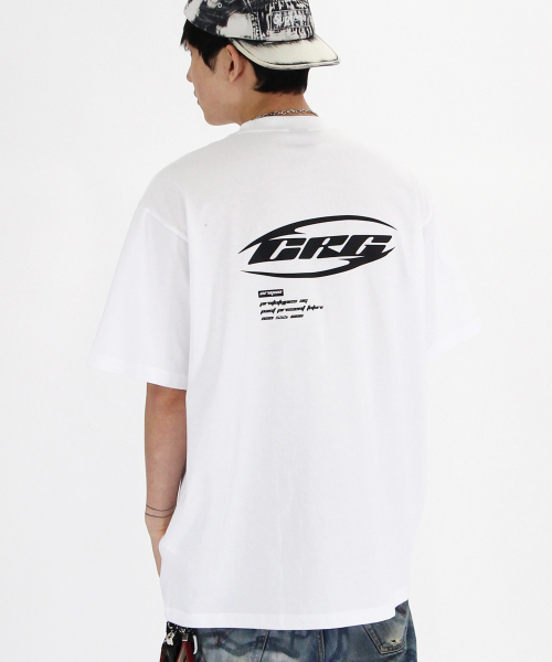 CRIGUN(クリガン)の「CRG Racing セミオーバーフィット半袖Tシャツ WHITE(Tシャツ/カットソー・レディース・ホワイト・MEDIUM/LARGE/X-LARGE/XX-LARGE/SMALL)」の1枚目の写真