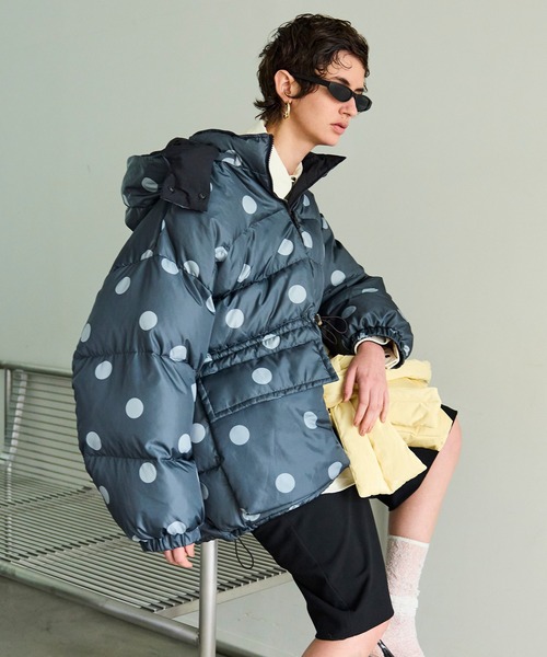 MAISON SPECIAL(メゾンスペシャル)の「Reversible Printed Down Coat/リバーシブルプリントダウン(ダウンジャケット/コート・レディース・ブラック/ブラウン・FREE)」の6枚目の写真