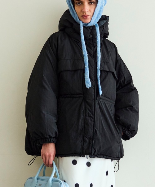 MAISON SPECIAL(メゾンスペシャル)の「Reversible Printed Down Coat/リバーシブルプリントダウン(ダウンジャケット/コート・レディース・ブラック/ブラウン・FREE)」の9枚目の写真