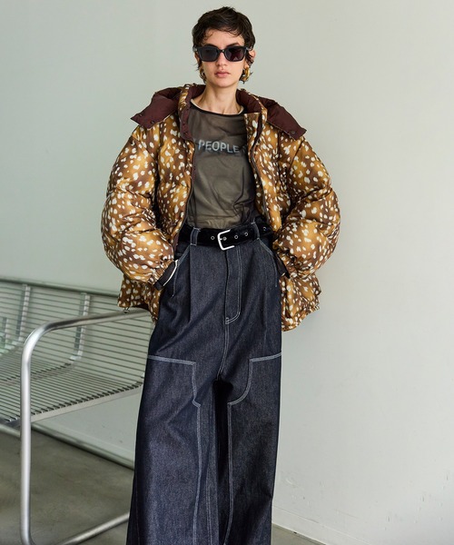 MAISON SPECIAL(メゾンスペシャル)の「Reversible Printed Down Coat/リバーシブルプリントダウン(ダウンジャケット/コート・レディース・ブラック/ブラウン・FREE)」の15枚目の写真