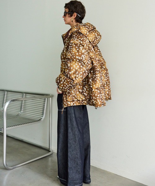 MAISON SPECIAL(メゾンスペシャル)の「Reversible Printed Down Coat/リバーシブルプリントダウン(ダウンジャケット/コート・レディース・ブラック/ブラウン・FREE)」の17枚目の写真