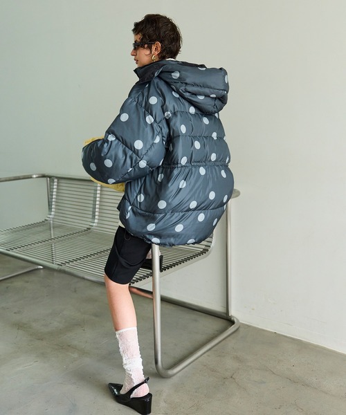 MAISON SPECIAL(メゾンスペシャル)の「Reversible Printed Down Coat/リバーシブルプリントダウン(ダウンジャケット/コート・レディース・ブラック/ブラウン・FREE)」の7枚目の写真