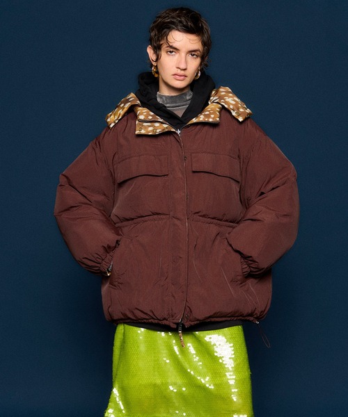 MAISON SPECIAL(メゾンスペシャル)の「Reversible Printed Down Coat/リバーシブルプリントダウン(ダウンジャケット/コート・レディース・ブラック/ブラウン・FREE)」の20枚目の写真