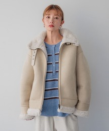 BAYFLOW | シングルムートンジャケット(ムートンコート)