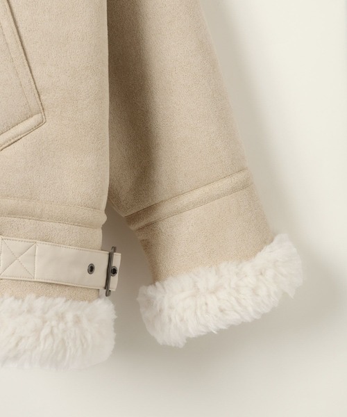 BAYFLOW(ベイフロー)の「シングルムートンジャケット(ムートンコート・レディース・ナチュラル/ブラウン・SMALL/MEDIUM)」の22枚目の写真