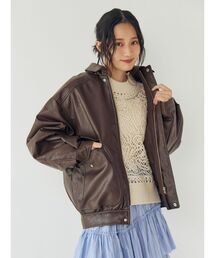 Ungrid | ポケットデザインフェイクレザーブルゾン(ブルゾン)