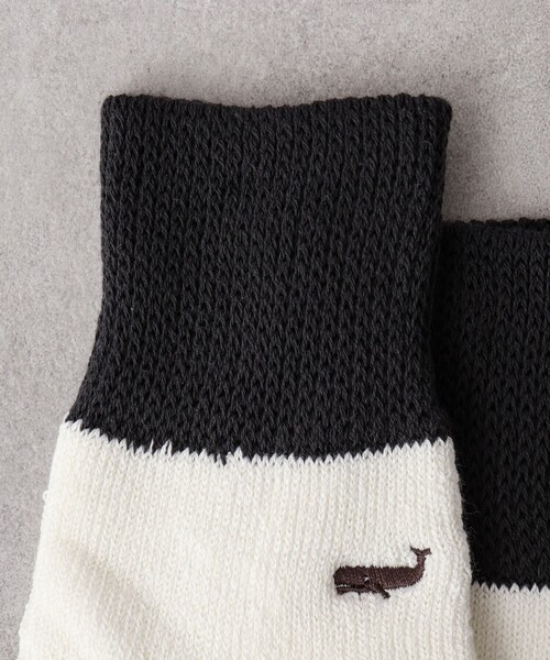 NOLLEY’S（ノーリーズ）の「別注クジラクォーターパイルソックス（ソックス/靴下・メンズ・チャコールグレー/ブラック/オリーブ/オフホワイト・FREE）」の10枚目の写真