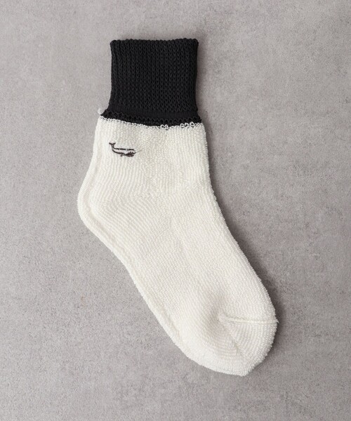 NOLLEY’S（ノーリーズ）の「別注クジラクォーターパイルソックス（ソックス/靴下・メンズ・チャコールグレー/ブラック/オリーブ/オフホワイト・FREE）」の14枚目の写真