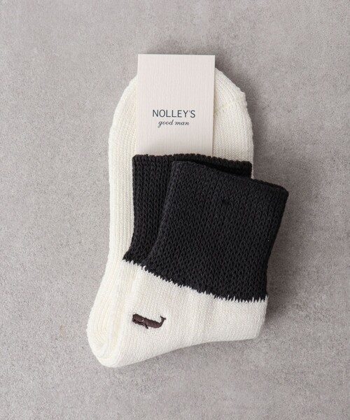 NOLLEY’S（ノーリーズ）の「別注クジラクォーターパイルソックス（ソックス/靴下・メンズ・チャコールグレー/ブラック/オリーブ/オフホワイト・FREE）」の17枚目の写真