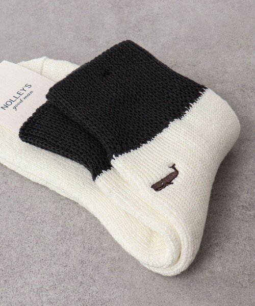 NOLLEY’S（ノーリーズ）の「別注クジラクォーターパイルソックス（ソックス/靴下・メンズ・チャコールグレー/ブラック/オリーブ/オフホワイト・FREE）」の18枚目の写真