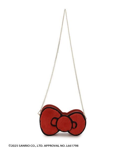FURFUR（ファーファー）の「HELLO KITTYリボンバッグ（ショルダーバッグ・レディース・チャコールグレー/サックスブルー/レッド・F）」の4枚目の写真