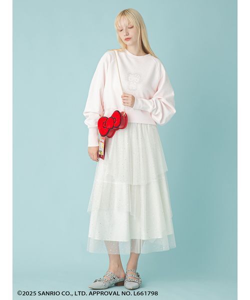 FURFUR（ファーファー）の「HELLO KITTYリボンバッグ（ショルダーバッグ・レディース・チャコールグレー/サックスブルー/レッド・F）」の6枚目の写真