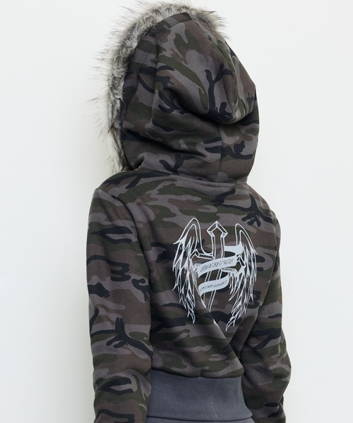 EV FUR CROP HOOD ZIPUP（パーカー）｜LUVISTRUE（ラヴイズトゥルー