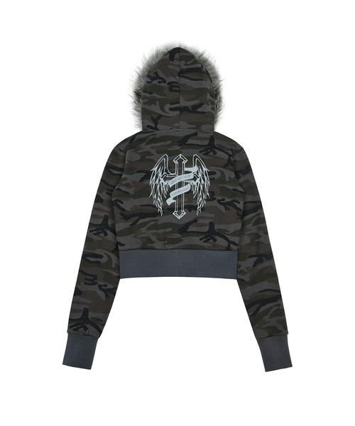 EV FUR CROP HOOD ZIPUP（パーカー）｜LUVISTRUE（ラヴイズトゥルー