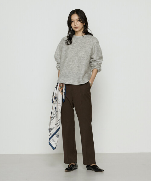 K.T KIYOKO TAKASE(キヨコタカセ)の「アルパカ混 ラグランスリーブプルオーバー(Tシャツ/カットソー・レディース・ライトグレー/チャコール/ピンク/サックスブルー・7号/9号)」の16枚目の写真