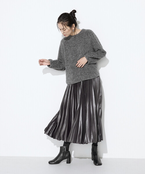 K.T KIYOKO TAKASE(キヨコタカセ)の「アルパカ混 ラグランスリーブプルオーバー(Tシャツ/カットソー・レディース・ライトグレー/チャコール/ピンク/サックスブルー・7号/9号)」の13枚目の写真
