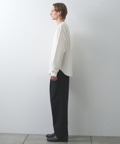 markaware(マーカウェア)の「【markaware/marka】オーガニックコットンヘンプメッシュニット / クルーネックL/S Tee/CREW NECK L/S TEE(Tシャツ/カットソー・メンズ・チャコールグレー/ブラック/ホワイト・1/2)」の11枚目の写真