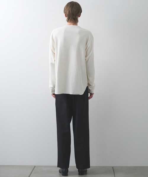 markaware(マーカウェア)の「【markaware/marka】オーガニックコットンヘンプメッシュニット / クルーネックL/S Tee/CREW NECK L/S TEE(Tシャツ/カットソー・メンズ・チャコールグレー/ブラック/ホワイト・1/2)」の10枚目の写真