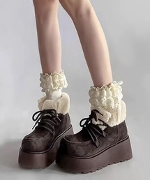 レディースのブーツ（ブラウン/茶色系・ムートン・ボア）ファッション