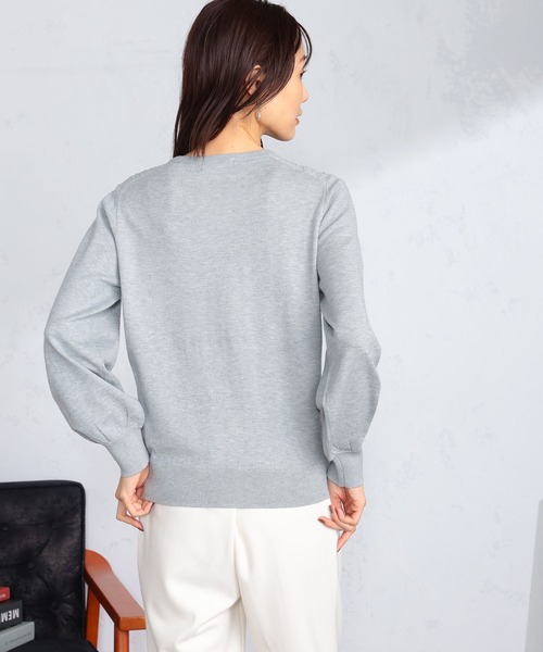 GALLORIA（ギャローリア）の「ラメ地柄ハイネックニット（ニット/セーター・レディース・ブラック/ライトグレー/ピンク・S/M/LL/L）」の12枚目の写真