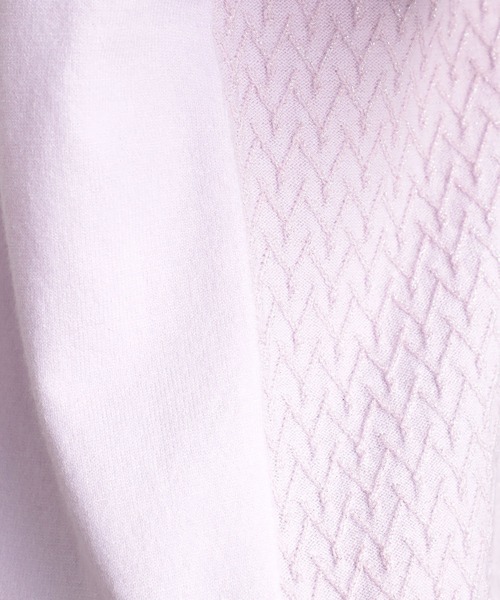 GALLORIA（ギャローリア）の「ラメ地柄ハイネックニット（ニット/セーター・レディース・ブラック/ライトグレー/ピンク・S/M/LL/L）」の9枚目の写真