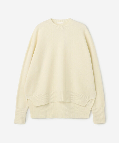 Bshop（ビショップ）の「eunoia | ルーズフィット クルーネックニットプルオーバー WOMEN（ニット/セーター・レディース・クリーム/ブラック・ONE）」の8枚目の写真