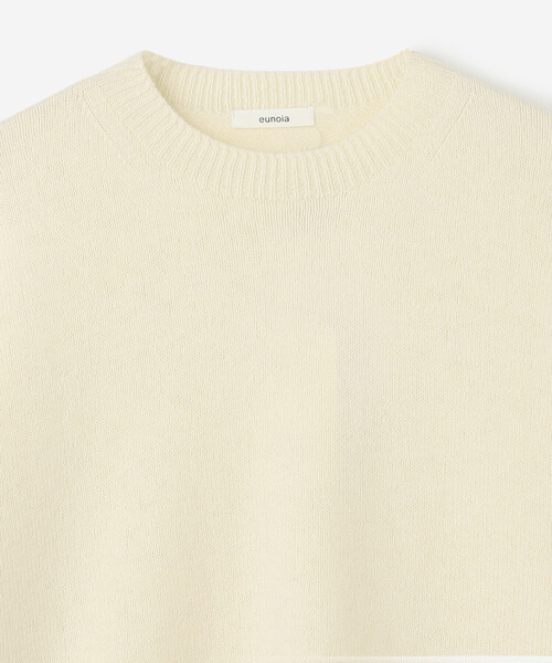 Bshop（ビショップ）の「eunoia | ルーズフィット クルーネックニットプルオーバー WOMEN（ニット/セーター・レディース・クリーム/ブラック・ONE）」の10枚目の写真