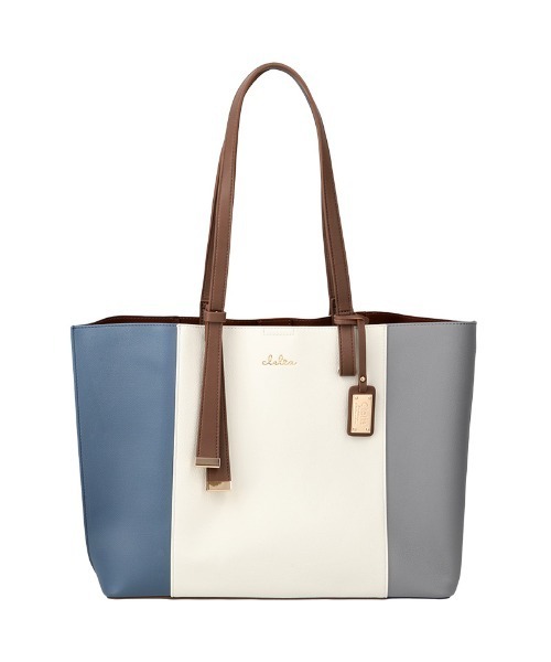 Clelia（クレリア）の「大容量トリコロールカラートートバッグ（トートバッグ・レディース・ピンク系その他/ブルー系その他3/ブルー系その他2/ブラウン系その他/桜/ブルー系その他・ONE SIZE）」の8枚目の写真