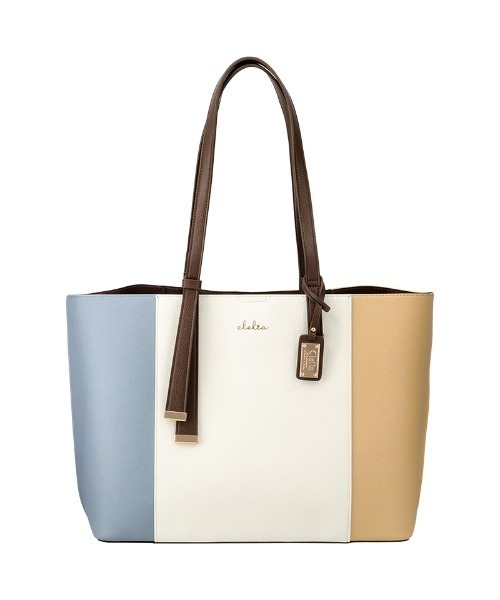 Clelia（クレリア）の「大容量トリコロールカラートートバッグ（トートバッグ・レディース・ピンク系その他/ブルー系その他3/ブルー系その他2/ブラウン系その他/桜/ブルー系その他・ONE SIZE）」の10枚目の写真